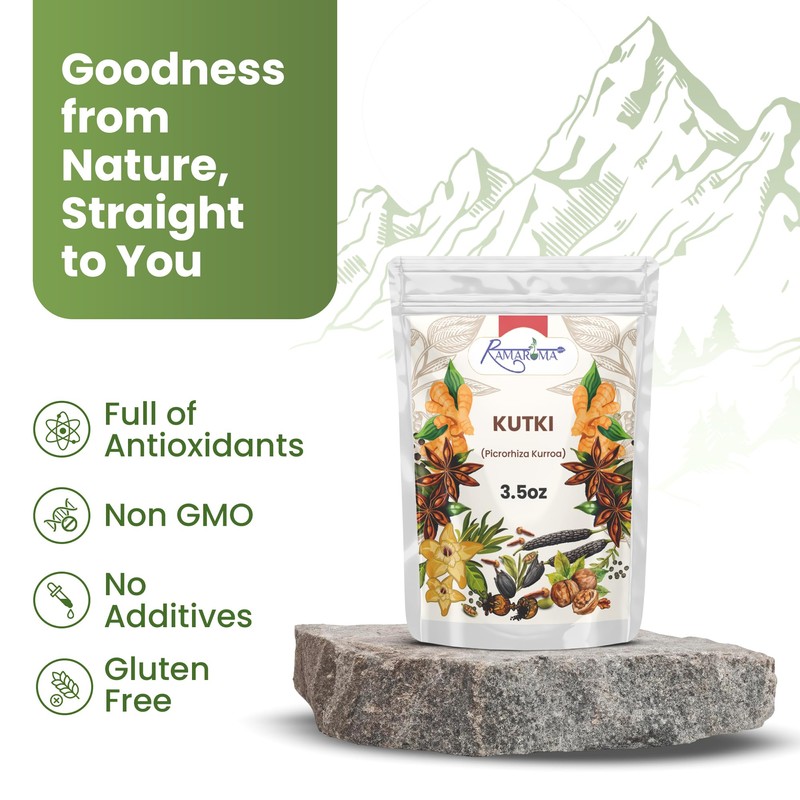 Himalayan Kutki Root (Picrorhiza kurroa) – Sun-Dried, Premium Grade, 3.5oz