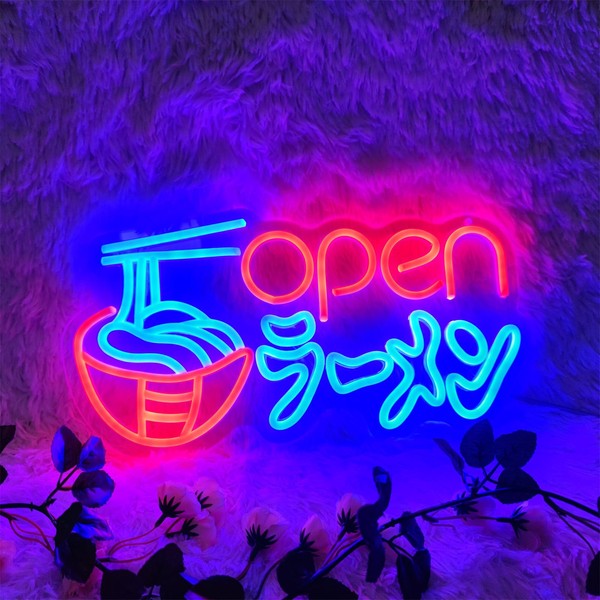Open Ramen Neon Sign,Ramen Led Sign, Open Restaurant Neon Sign,