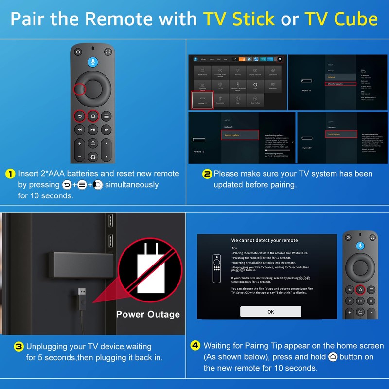for Fire-Stick-Remote-Replacement,Voice TV Remote Control for Insignia Smart TV/Cube Streaming
