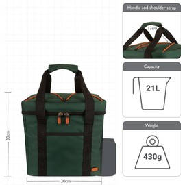 Polar Gear Active Adventure Cool Bag - Insulated Lunch Bags For Women, Men - Picnic Bag, Cooler Bag, Cooler Backpack Range (21L Family Cooler)