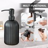 Monsully Pack of 2 Soap Dispensers, Matte Black, 400 ml,