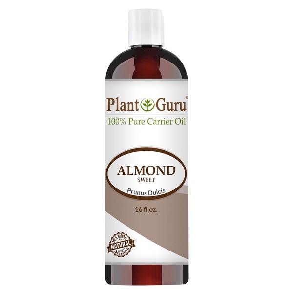 Sweet Almond Oil 16 oz 100% Pure Natural Carrier For Skin, Hair Growth, Face