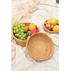 HITOMEN Handmade Rattan Bread Baskets Round Wicker Fruit Serving Storage