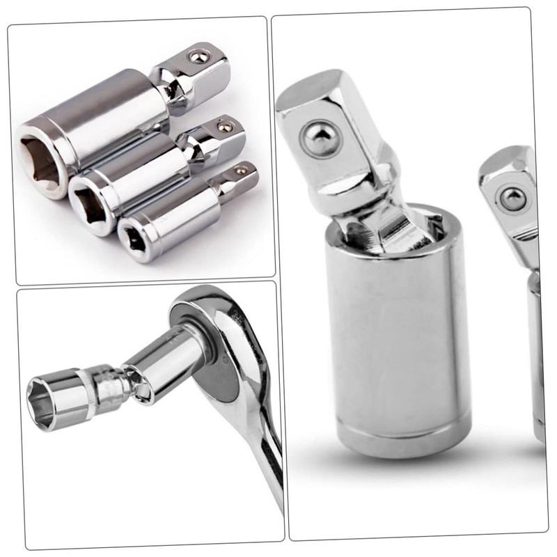 Mipcase 3pcs Drive Socket Adapter Swivel Extension Joints for Versatile