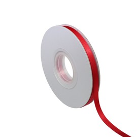 Ribbonitlux 6mm Wide Double Face Satin Ribbon 22 Meters (250-Red, Set for Gift Wrapping, Party Decor, Sewing Applications, Wedding and Craft