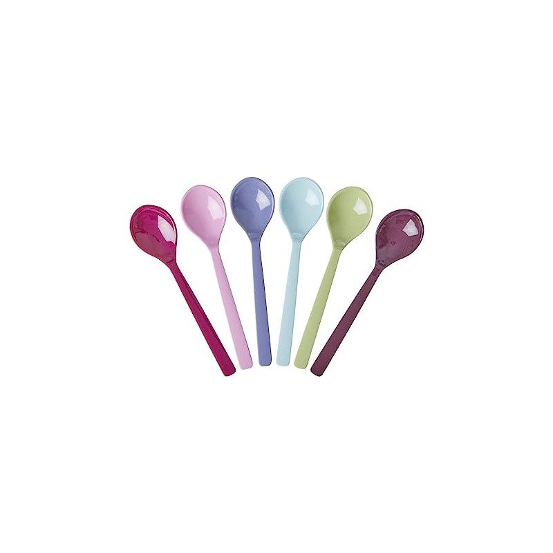 Rice Melamine Teaspoons Teaspoons Set of 6 Multi-Coloured