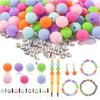 30 Pcs 16mm Rhinestone Beads and 220 Pcs Spacer Beads