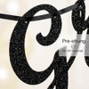 Pre-Strung Black and Gold Glitter Congrats Grad Banner Class of