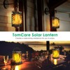 TomCare Solar Lights Upgraded Solar Lantern Flickering Flame Outdoor Hanging
