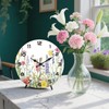 peacoblue Wall Clocks Battery Operated Wildflowers 12 Inch Glass Wall