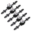 BSTKEY 10 Pack Crystal Drawer Knobs with Black Plate -