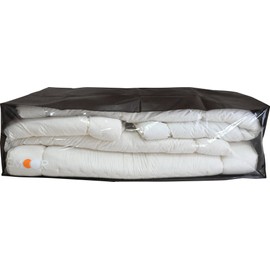 Emoor Original Futon Storage Case, For Comforter Set, Double, Futon Storage, Futon Storage Bag, Transparent Vinyl, Handle Included, Double Zip