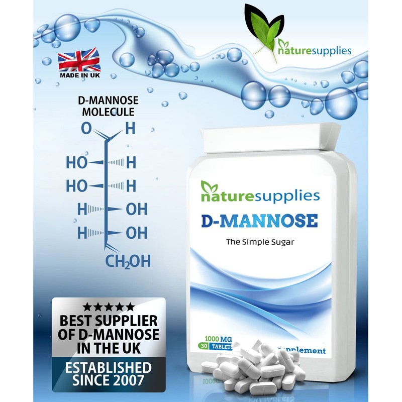 Naturesupplies D-mannose Tablets 30 X 1000mg - Vegan and Vegetarian