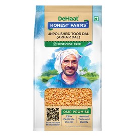 DeHaat Honest Farms Pesticide Free Unpolished Toor Dal (Arhar Dal) 500 GM