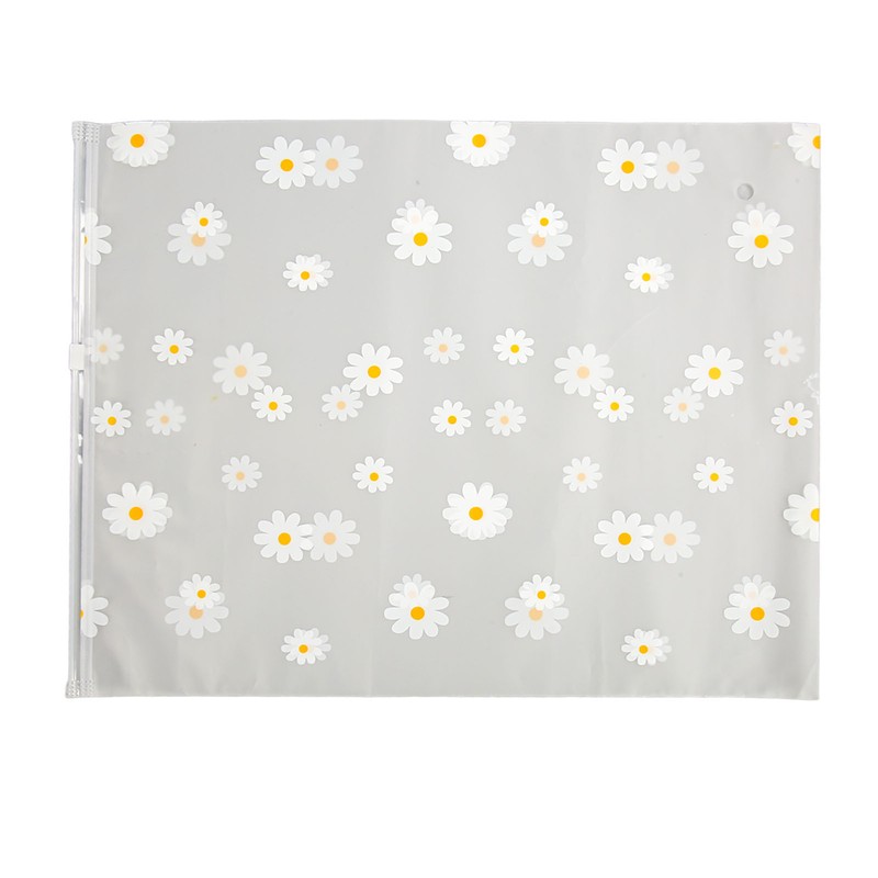 30PCS Frosted Slide Zip Plastic Bags Daisy Pattern Reusable Lightweight