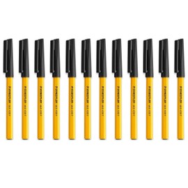 STAEDTLER Fine 0.3mm 430 F Stick Ballpoint Pens Writing Pen Smooth - Black Ink (12)