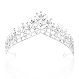 CAVETEE Birthday Headband for Women, Queen Crowns Quinceanera Headpieces Birthday Decoration for Wedding Birthday Princess Parties Pageant Prom