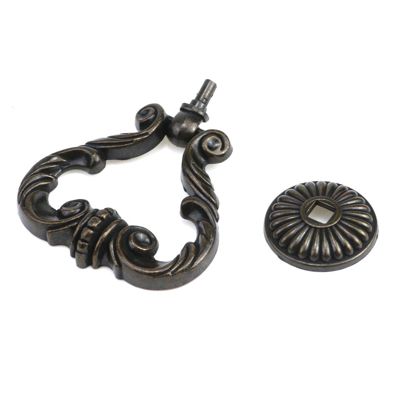 Tighall Vintage Antique Bronze Cabinet Pulls French Provincial Single Hole