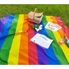 Siencooray 2 Pack Pride Rainbow Tablecloth Gay Pride Decorations Plastic