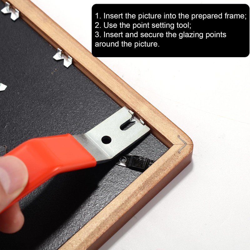 Glazier Point Driver Tool with 150 Push Points, Picture Frame