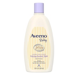 Aveeno Baby, Calming Comfort Bath, Lavender & Vanilla, 18 fl oz (532 ml)