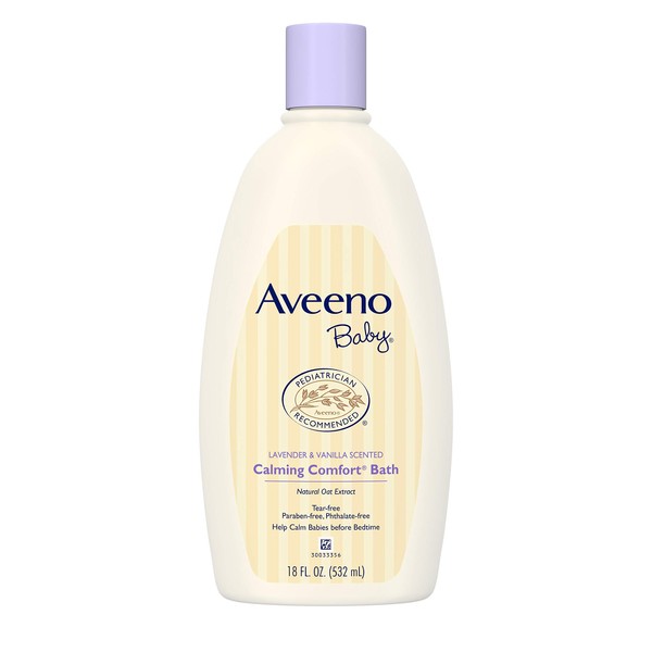 Aveeno Baby, Calming Comfort Bath, Lavender & Vanilla, 18 fl oz (532 ml)