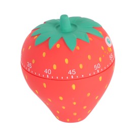 Mobestech Manual Strawberry Kitchen Timer Cute Mechanical Countdown Timer for Baking Design Easy to Use Kitchen Decor for Meal Prep and Cooking