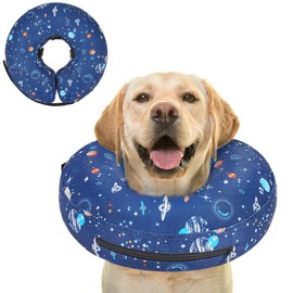 Toptakeit Inflatable Dog Cone Collar for After Surgery, Dog Donut Collar After Surgery, Soft Dog Cone for Small Medium Large Dogs to Stop Licking