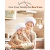 mikimini White Shower Cap Waterproof Reusable, Double Layers Bathing Hair