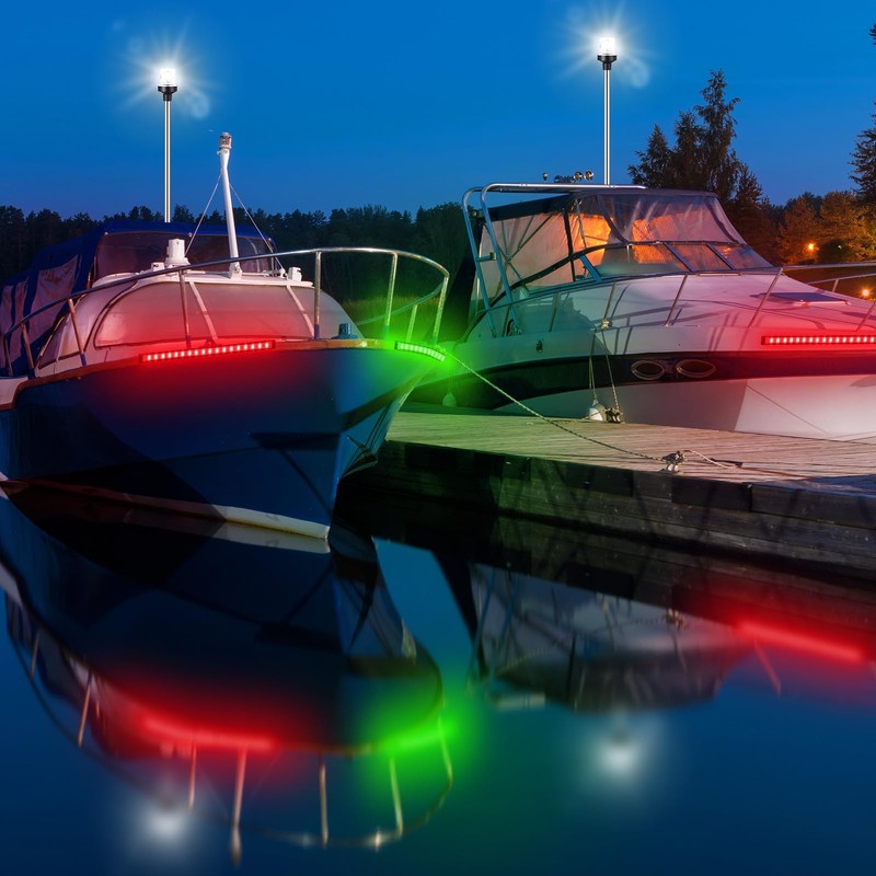 Rossesay White LED Boat Stern Light with 2 Pcs 8.2ft