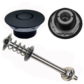 Black 1.25" with 4" Stud Quick Release Latch Hood Pin Made in USA