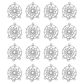 SING F LTD 50PCS Dreamcatcher Charms Pendants DIY Craft Jewelry Making Decorations Ornaments for Bracelet Necklace Keychain Crafting Findings Accessories, 27x34mm, Metal, No Gemstone