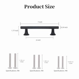 NEGS Cabinet pulls Black Cabinet pulls Black Matte Black Matte Cabinet pulls Cabinet Handles Black Matte Black Cabinet Handles Black Kitchen Cabinet pulls (6, Matte Black, 6 inch)