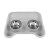 Cat Water Food Bowl 15 Degree Tilt Prevent Spill Stainless