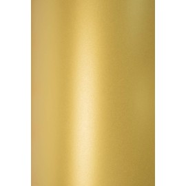 Netuno Sirio Pearl Aurum Craft Paper 10 Sheets Gold DIN A5 14.8 x 21 cm 125 g Fine Paper Glossy Pearlescent Paper Effect Paper for Wedding Birthday Christmas Christening