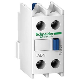 Schneider Electric IEC Auxiliary Contact Block, 10 Amps, Standard Type, Front Mounting - LADN20, Pack of 2