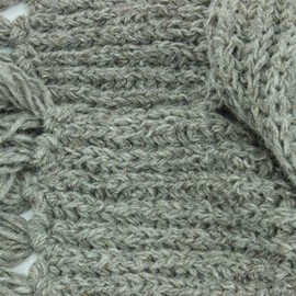 LOUDelephant Chunky Wool Knit Scarf - Plain - Oatmeal