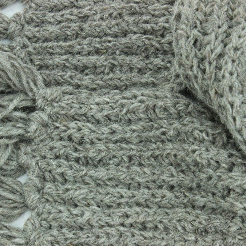 LOUDelephant Chunky Wool Knit Scarf - Plain - Oatmeal