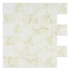 Wallercity Glossy Marble Beige/Yellow Peel and Stick Backsplash for Kitchen
