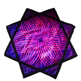 BVCY Flowstar Beginners Flow Star Spinning Cloth Easy to Rotate Sided Print Juggling and Skill Toy Fingertip Rotating Flow Toy Dapo Star (Style-5)