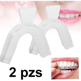 2 protectores bucales para bruxismo, ronquidos, blanqueamiento dental y más.1 estuche incluido. Guarda dental para dormir. Para evitar rechinar los dientes y roncar por la noche. Protectores bucales moldeables. Diseño profesional para adaptarse perfectam