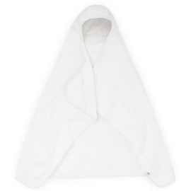 Little Unicorn Cotton Muslin & Terry Hooded Towel, Larger Size 1-6 Years, White