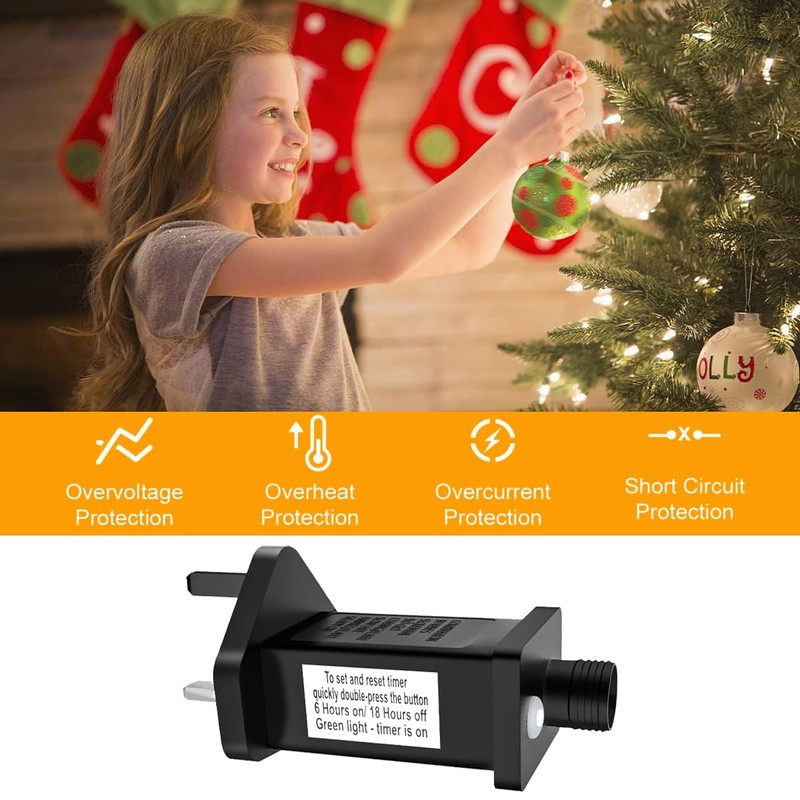 Joycome Transformer for Christmas Lights 31V Transformer Plug with 8