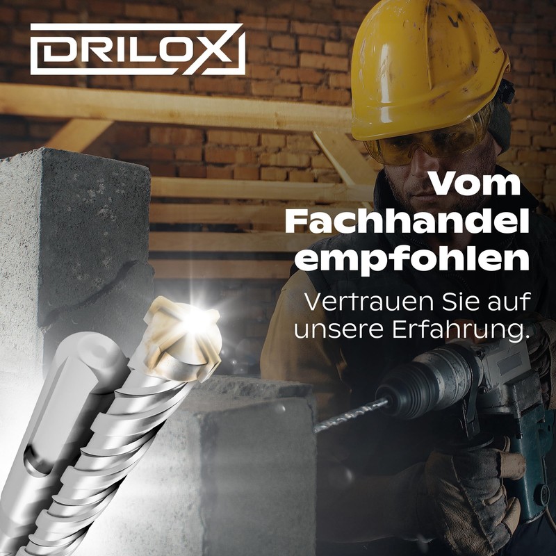 DRILOX SDS Plus Hammer Drill Bit Set 7-Piece Diameter 5-12