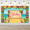 AIBIIN Hawaiian Luau Party Decorations Hawaiian Aloha Backdrop Summer Luau
