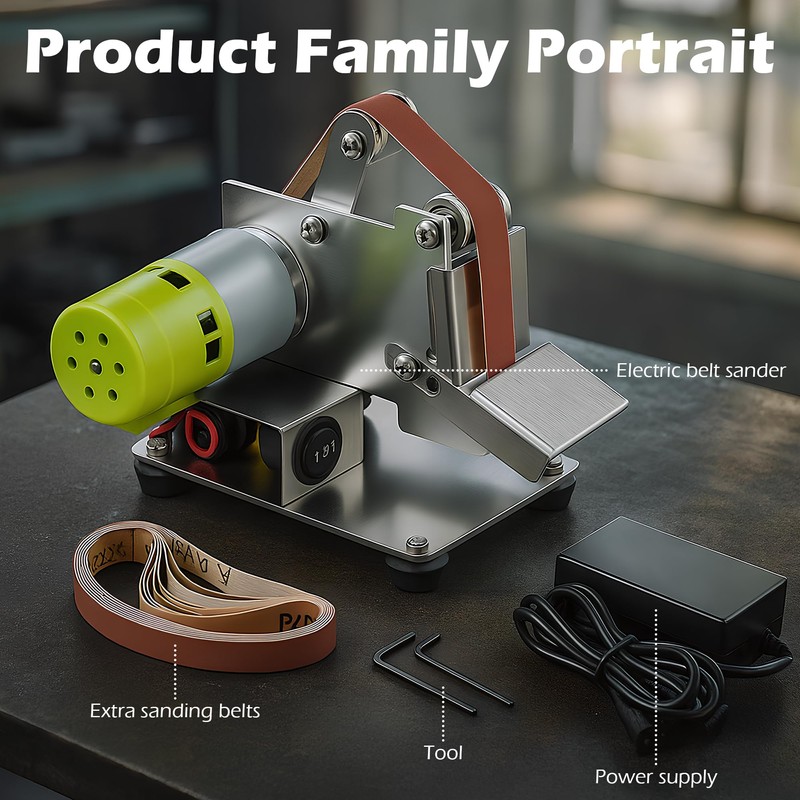 Mefape Electric Belt Sander for Woodworking, Mini Belt Sander for