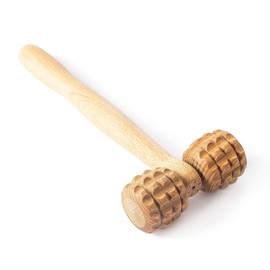 Tuuli Accessories T-shape massager massage roller with handle maderotherapy derma roller face massager body massage made of wood