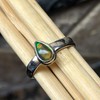Genuine Chalama Black Opal 925 Solid Sterling Silver Engagement Ring