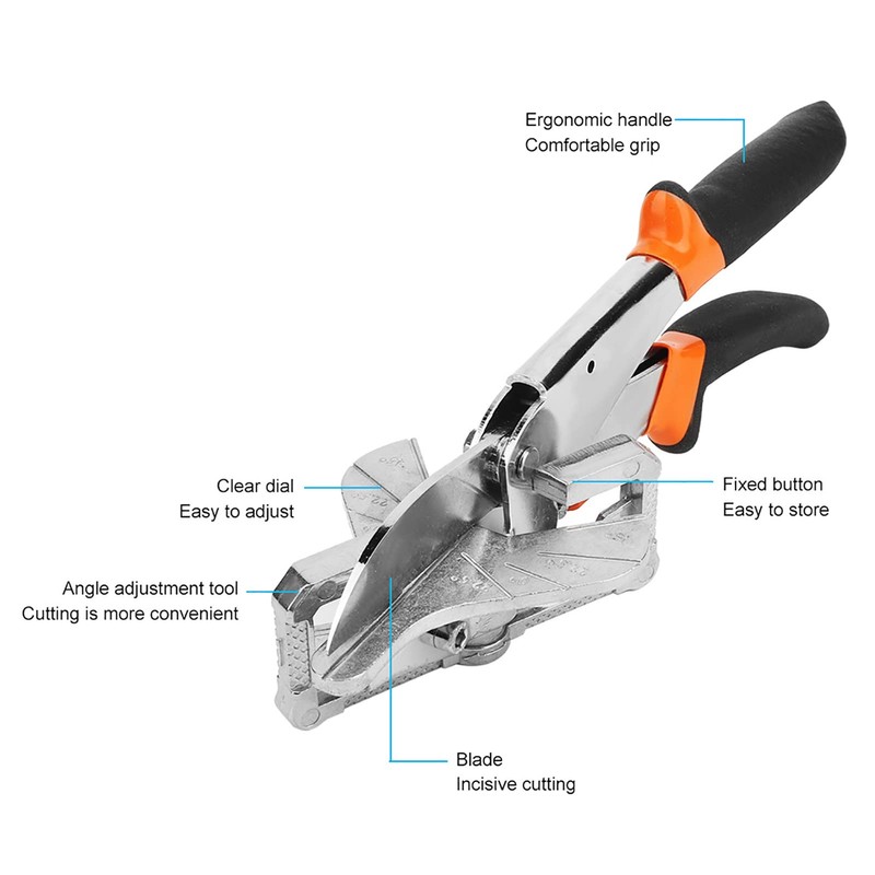 Mitre Scissors Angle Scissors Multifunctional Channel Scissors for Bevelled Cutting