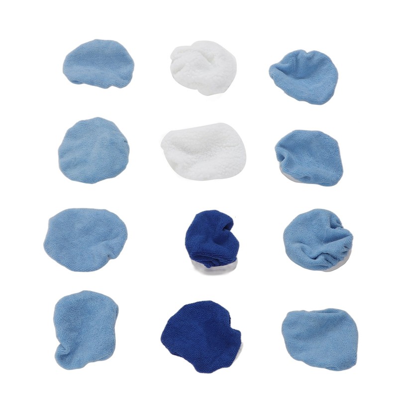 12pcs Car Polishing Pad Bonnet Set Strong Adsorbing Microfiber Synthetic